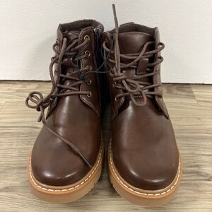 Steve Madden Children's Brown Lace-up Ankle Boots w/rs Boys Size 2 NWOB